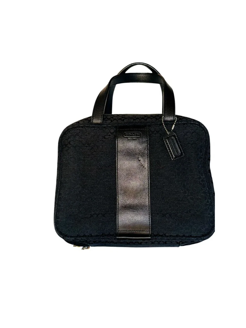 Coach Black Signature Jacquard Travel Organizer Bag